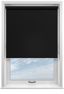 Oceana (Blackout), Noir - Motorised Roller Blind